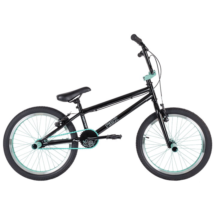 Велосипед TechTeam BMX Fox 20" чёрно-зелёный